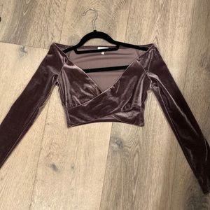 Super Adorable Velvet Crop Top in Size XS